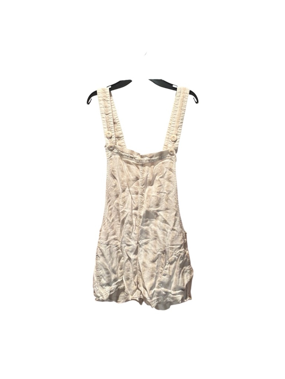 Free People Linen Blend Striped Overall Romper Small